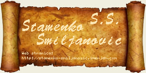 Stamenko Smiljanović vizit kartica